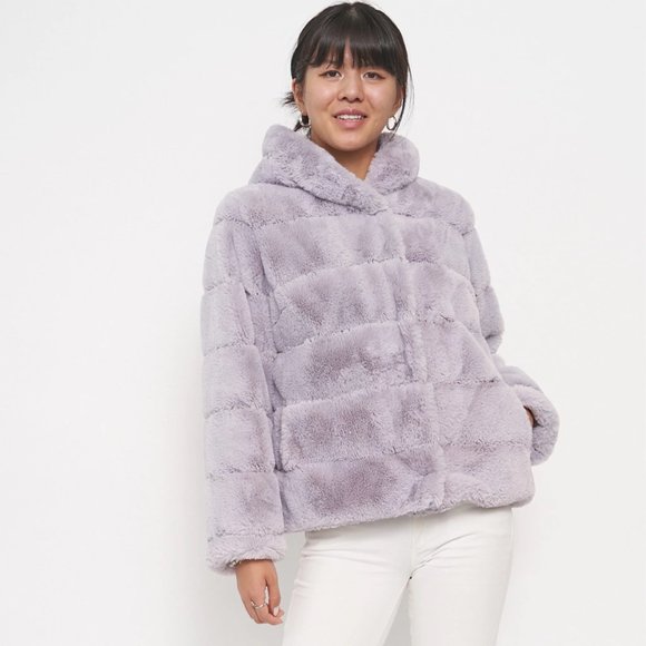 FURious Fur Brand Faux Fur Coat - Converts to Jacket - Picture 2 of 5